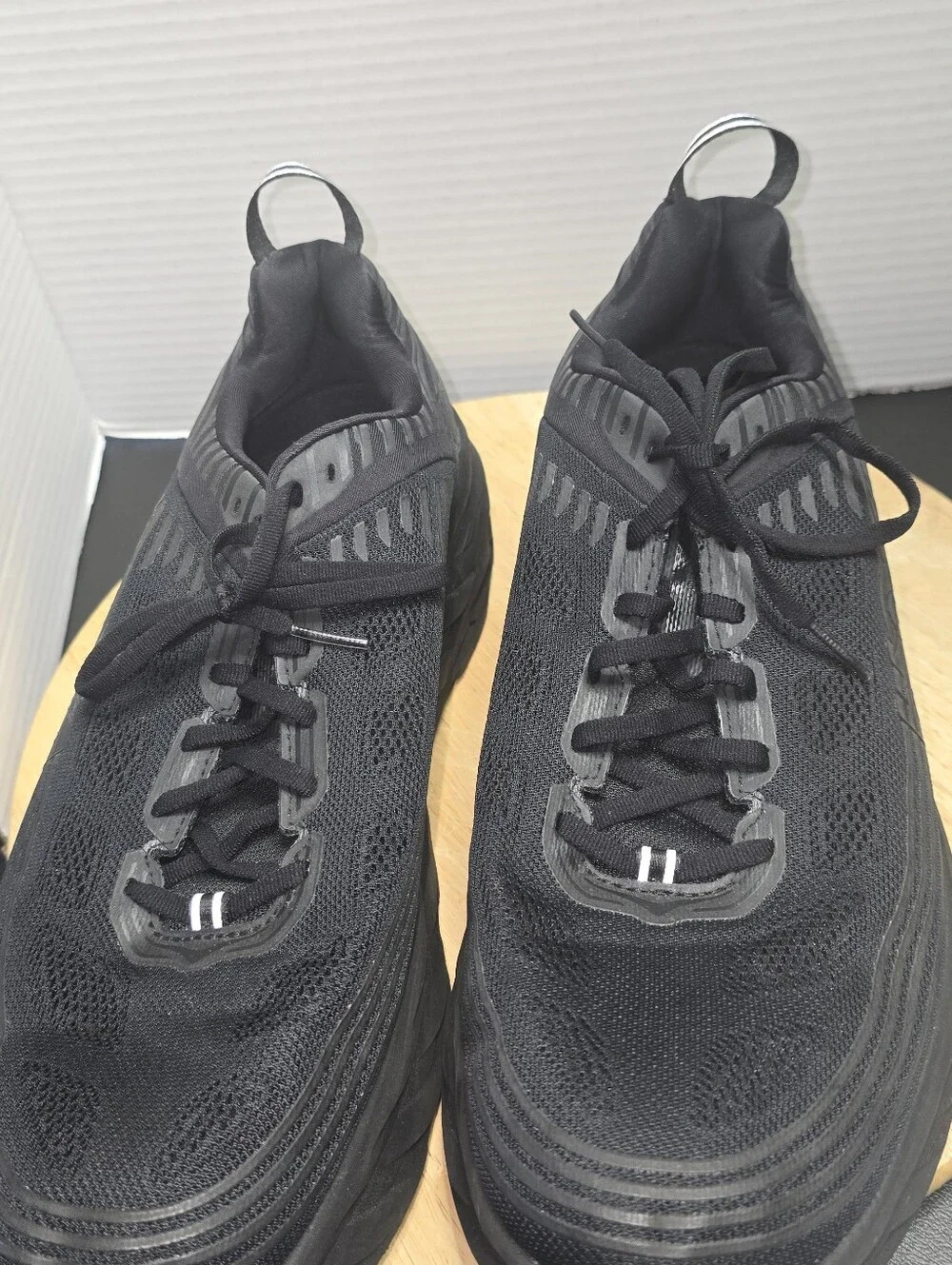 Mens HOKA One One Bondi 6 Triple Black Running Shoes